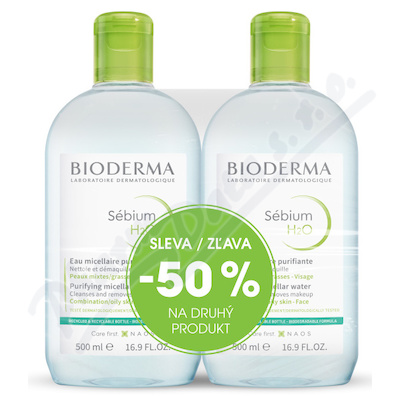 BIODERMA Sebium H2O 500ml 1+1 Festival