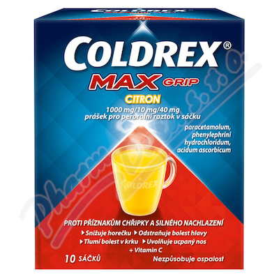 Coldrex MAXGrip Citron 1000/10/40mg 10ks