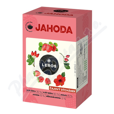 LEROS Cajovy dychanek Jahoda 20x2g