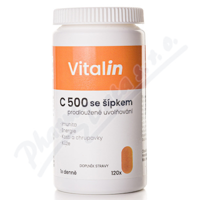 Vitalin C 500 se sipkem tbl.120