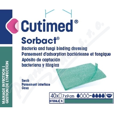 Cutimed Sorbact Swab 7x9cm přířez7216514