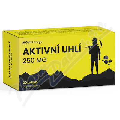 MOVit Aktivni uhli 250mg tbl.20