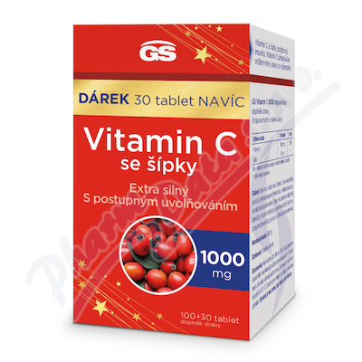 GS Vitamin C1000mg se sipky tbl.100+30 d