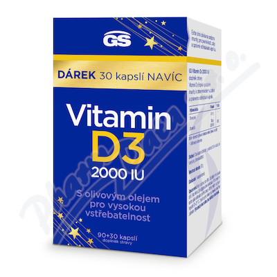 GS Vitamin D3 2000 IU cps.90+30 darek