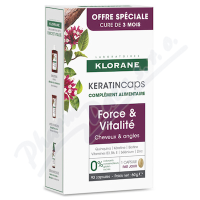 KLORANE Keratincaps Sila a vit.cps.90