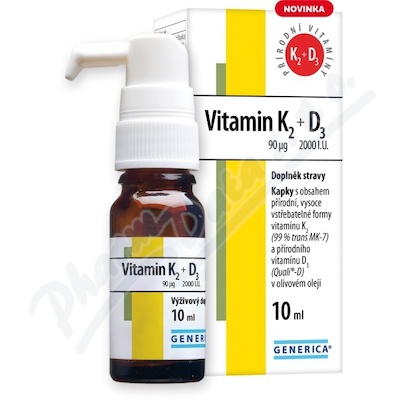 Vitamin K2 90mcg+D3 2000 I.U.kapky 10ml