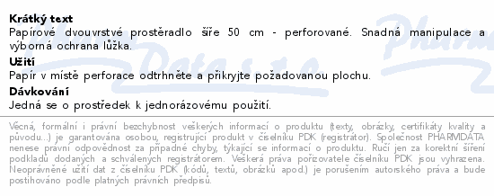 Papír na vyš.lůž.2vrst.perf.50cm Steriwund