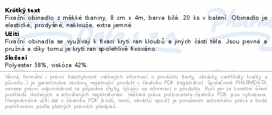 Curi-Med Fixační obinadlo netk.8cmx4m 20ks