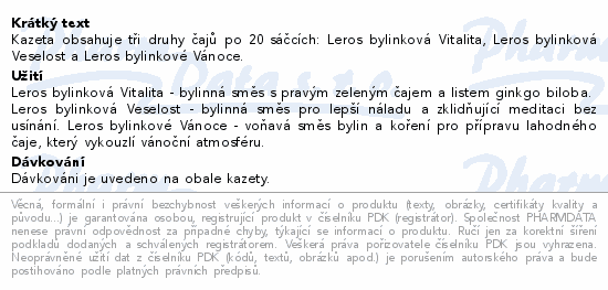 LEROS čaje pro voňavé Vánoce 3x20sáčků