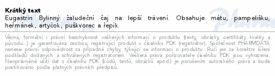 Eugastrin Bylinný čaj na zažívání 20x1g Fytopharma